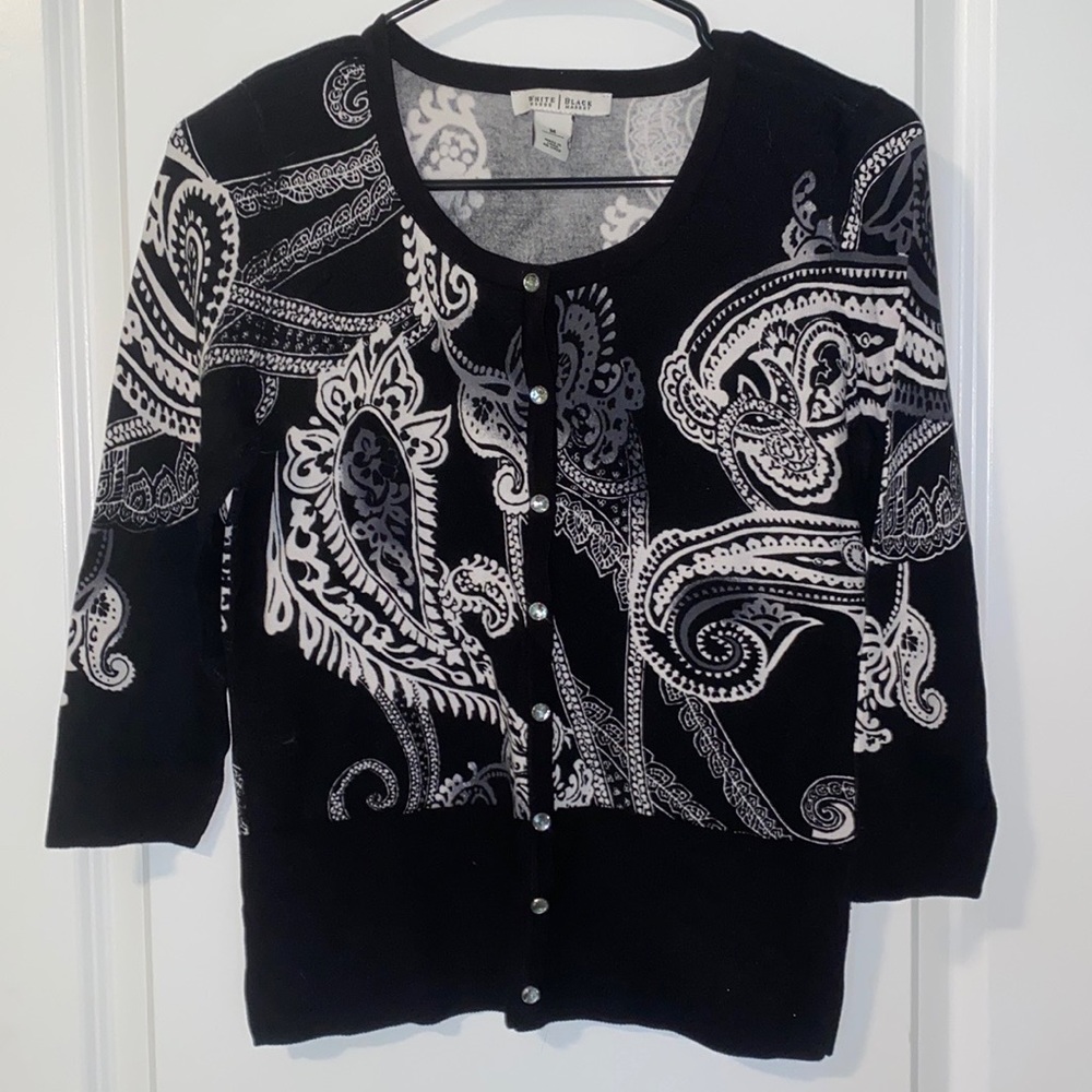 WHBM paisley cardigan